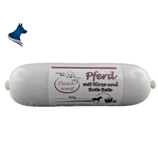 Fleischwurst Pferd mit Hirse und Rote Beete (800g)